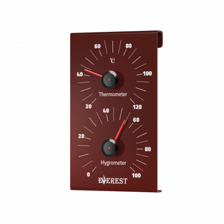 Термогигрометр EVEREST, алюминий, коричневый (brown) TG-30 (Везувий)