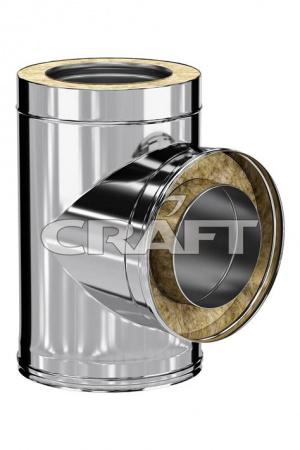 КРАФТ сэндвич-тройник 90° (316/0,5/304/0,5) Ф200х250 ГАЗ-25